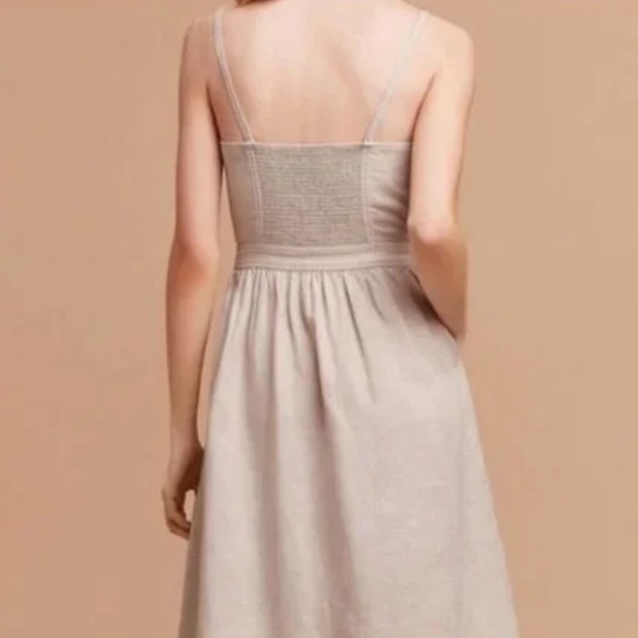 Wilfred “Adelia” 100% linen tie front professionally shortened summer mini dress - Picture 3 of 10